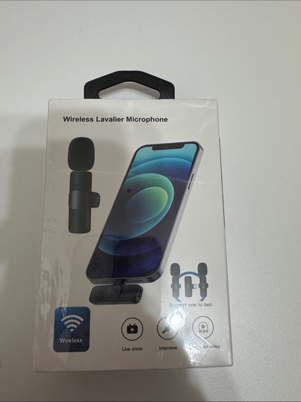 Wireless Lavalier Microphone for Cell Phones - Black